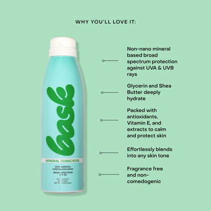 Bask SPF 30 Reef-Safe Sunscreen | Non-Aerosol Spray
