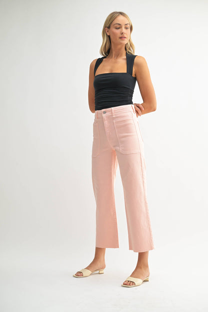 Peach Wide Leg Denim | Made in USA