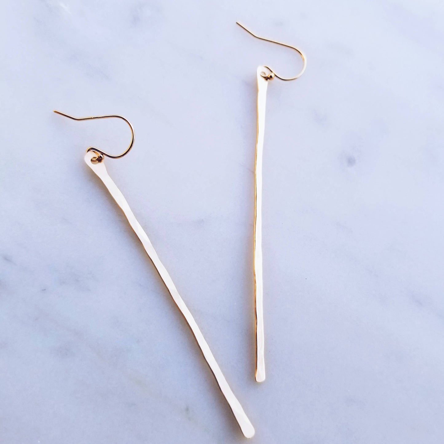 Hammered Bar Earrings