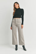 Stone Wide Leg Denim
