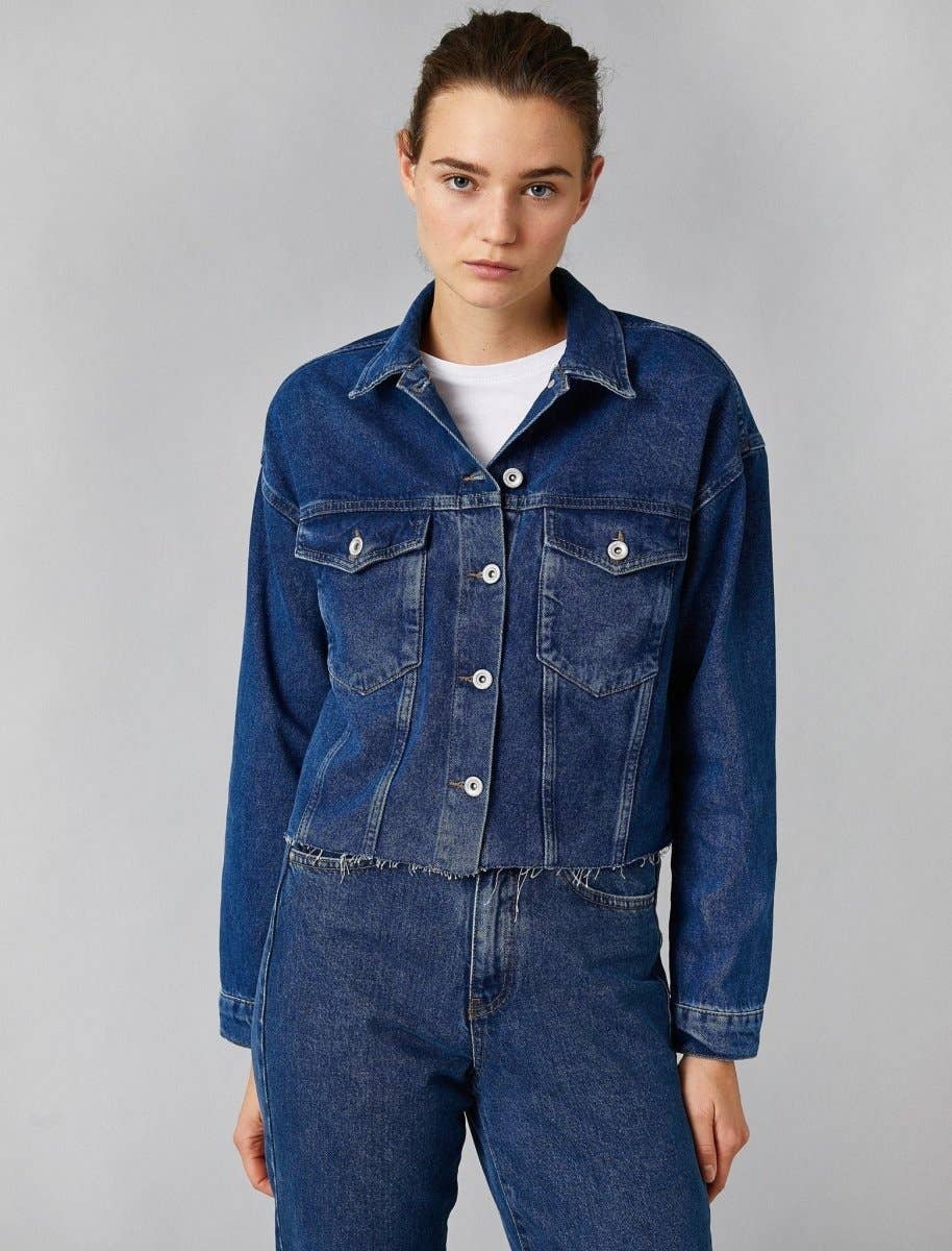Cropped Blue Jean Jacket