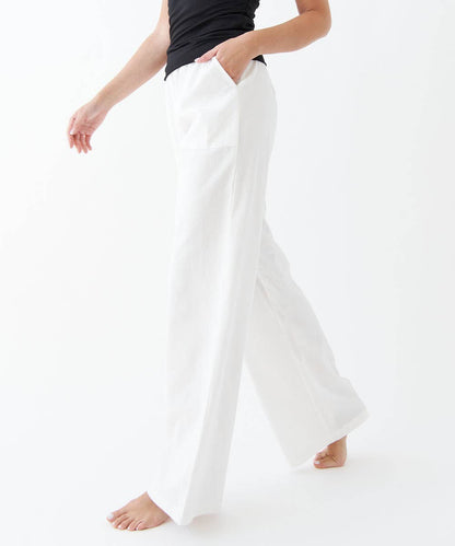 White Linen/Cotton Pants