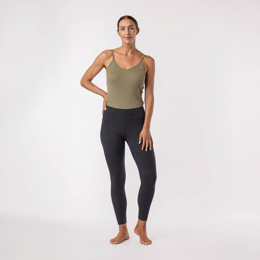Organic Cotton Leggings | Charcoal or Black