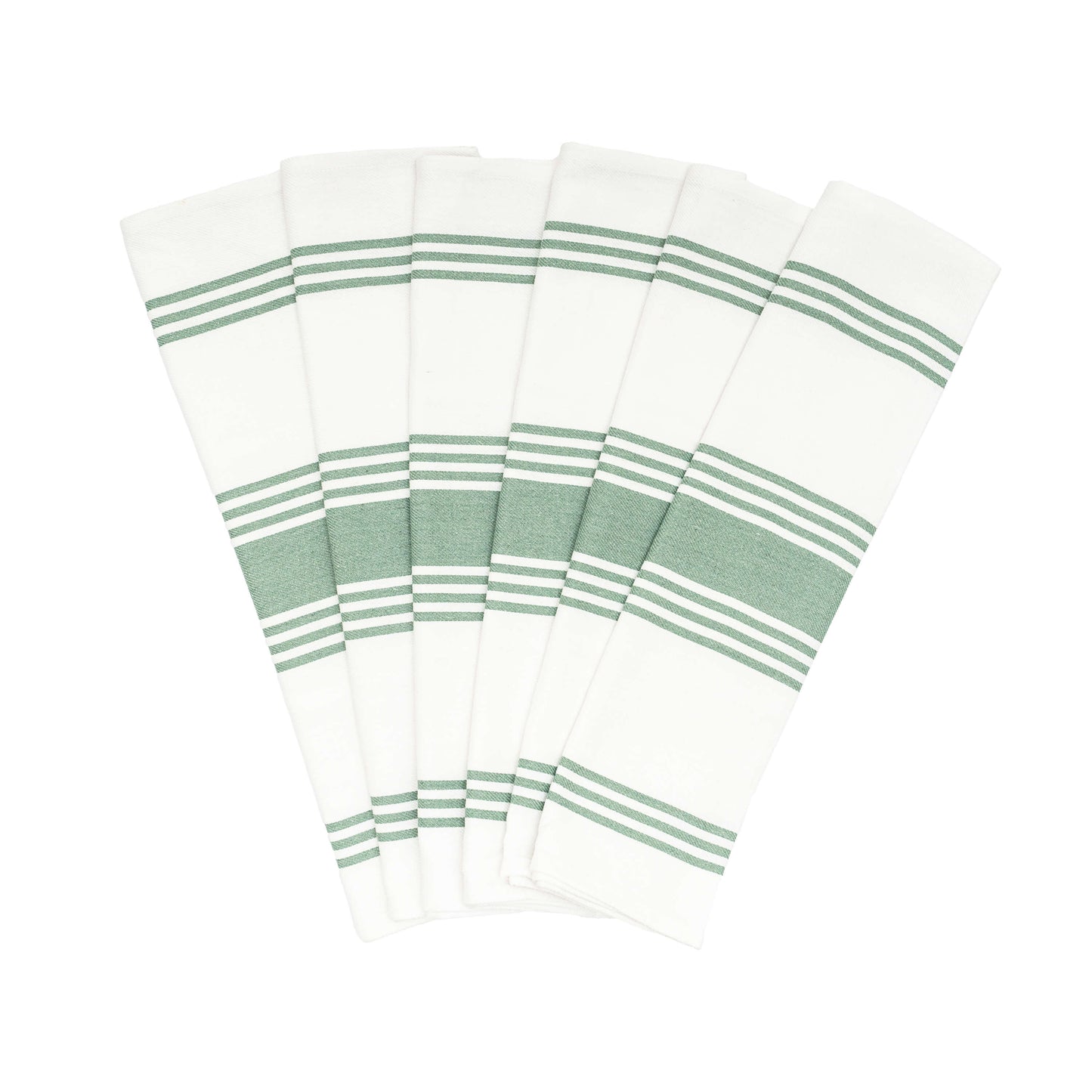 Striped Cotton Kitchen Towels with Hanging Loop