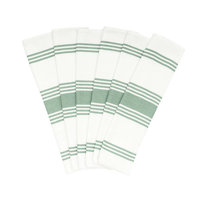 Striped Cotton Kitchen Towels with Hanging Loop