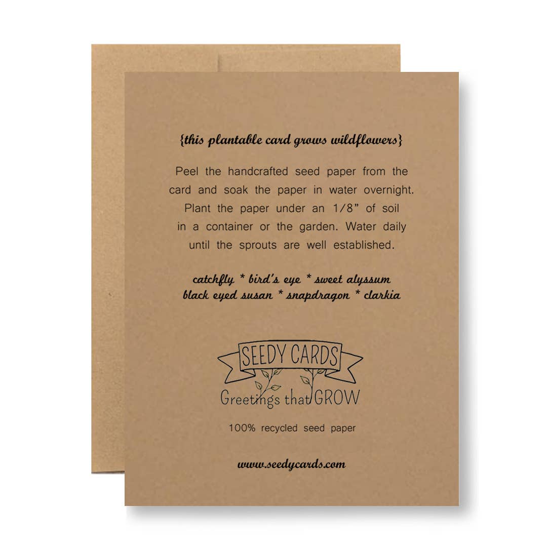 Plantable Card | Blank {watercolor butterfly}