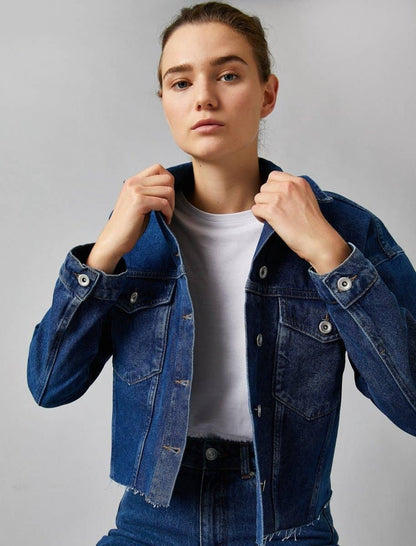 Cropped Blue Jean Jacket