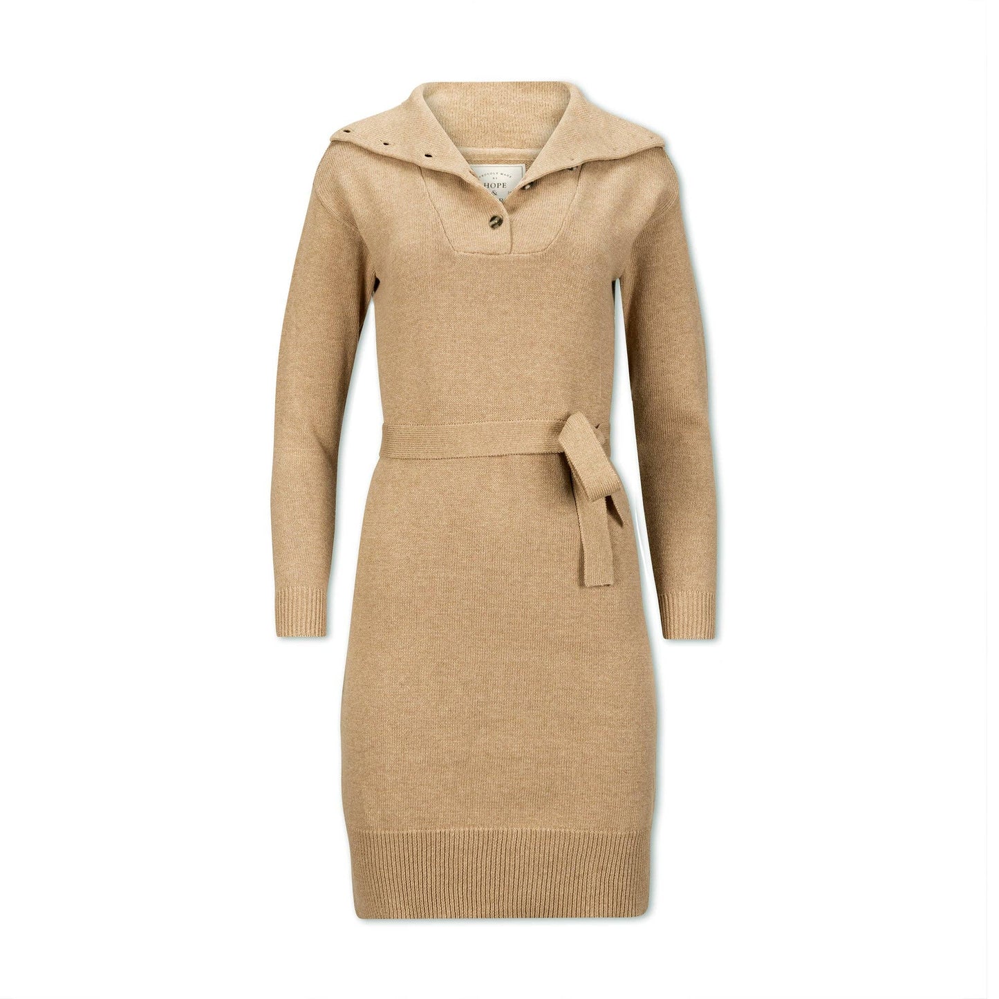 Wide Collar Organic Sweater Dress