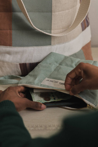 Upcycled Cotton/Linen Cosmetic Bag | 4 Color Options