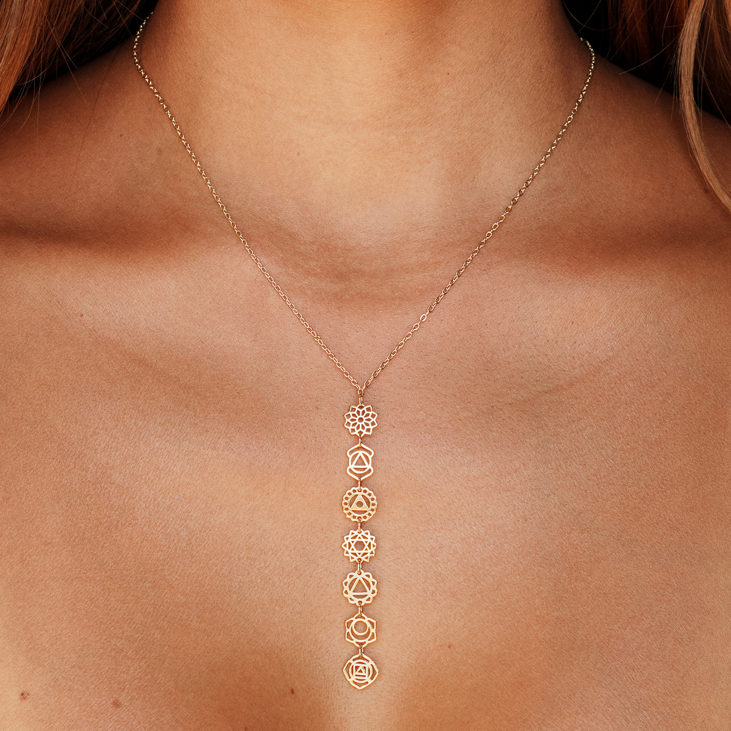 Golden Chakra Drop Necklace
