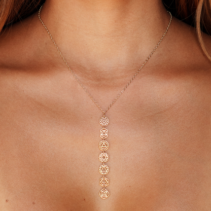 Golden Chakra Drop Necklace