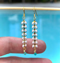 Feather Duster Earrings - Colorful Enamel