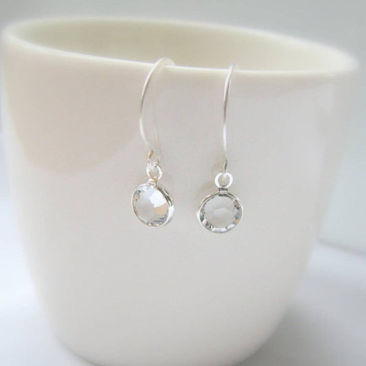 Tiny Drop Earrings - Swarovski Crystal, Gold or Silver