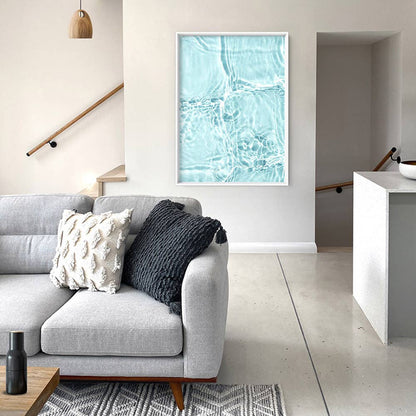 Pool Ripples Art Print. Water Reflections Blue Coastal Art