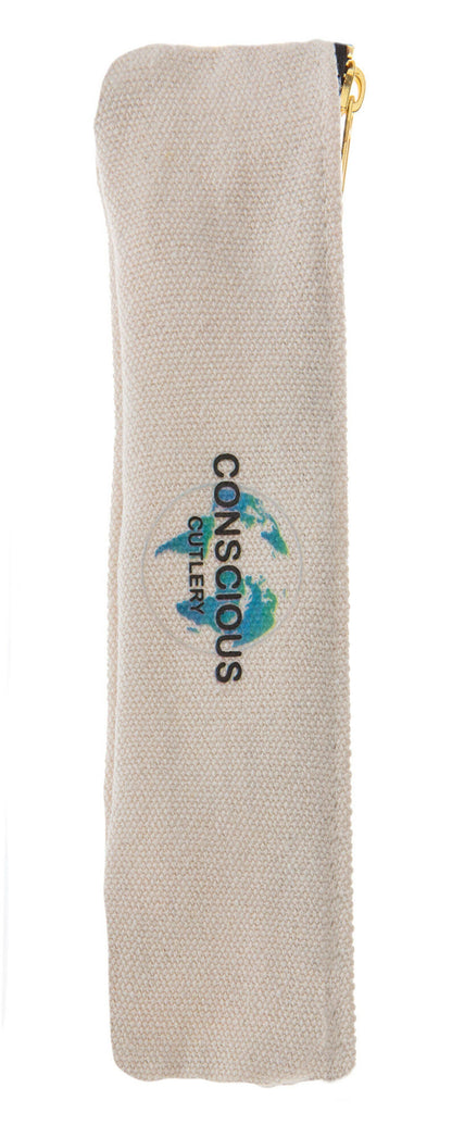 Travel Cutlery Set With Hemp Pouch PLASTIC SUCKS