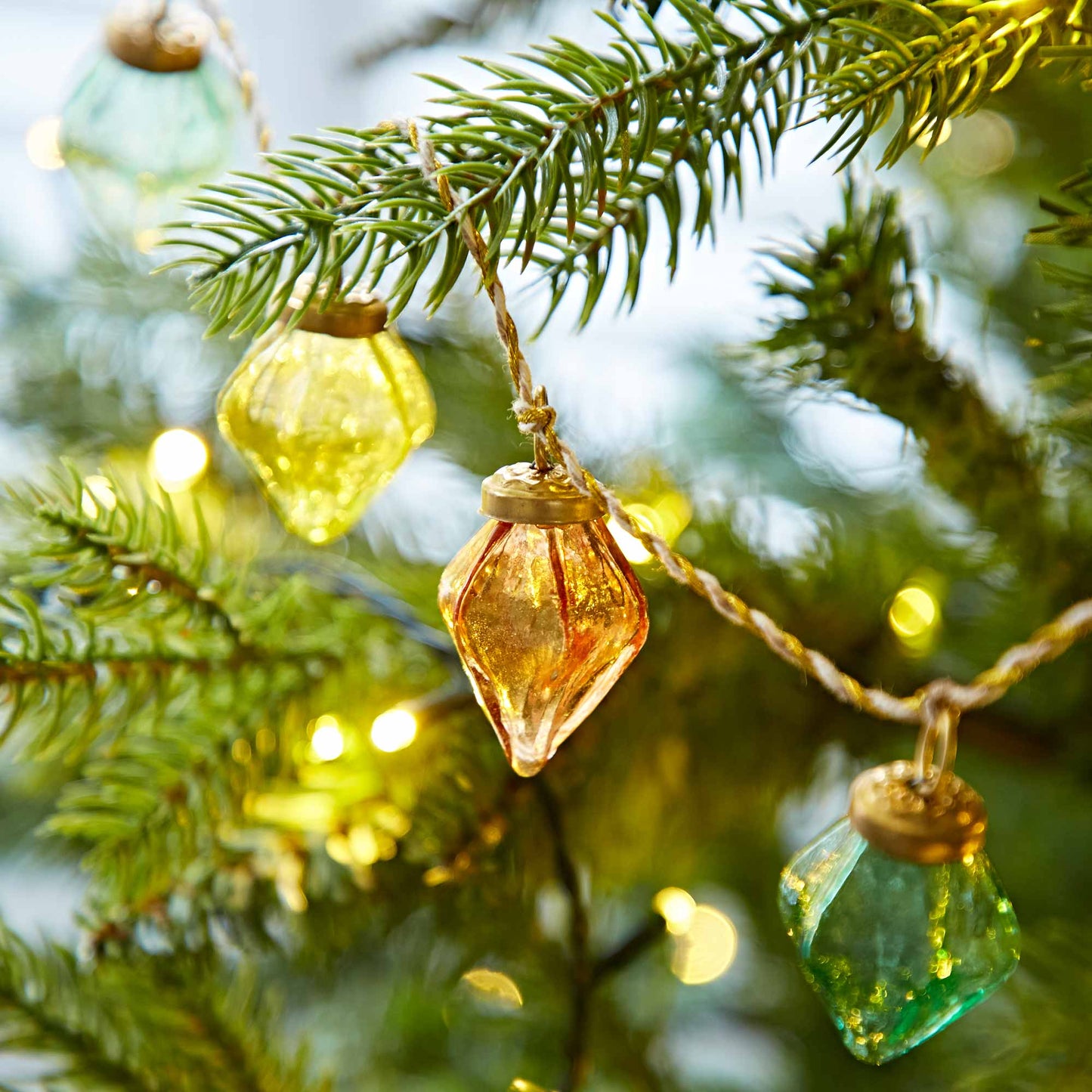 Recycled Glass Bauble Garland