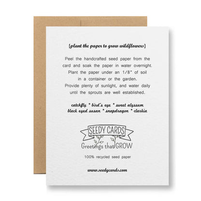 Plantable Card | Blank {wildflower border}