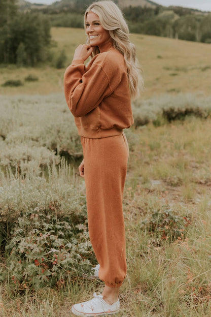 High Neck Crew Sweatshirt