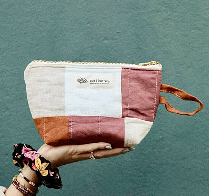 Upcycled Cotton/Linen Cosmetic Bag | 4 Color Options