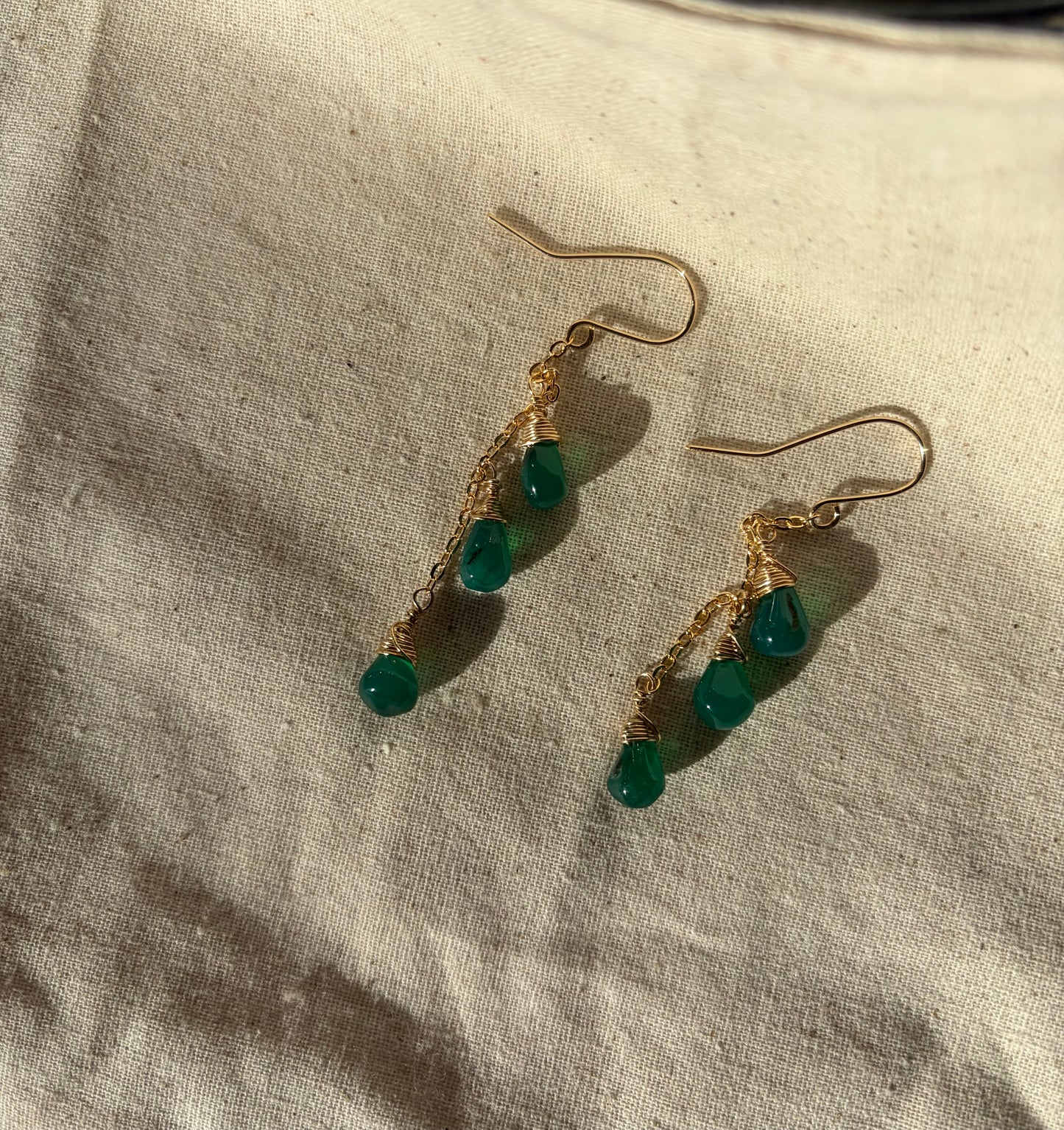 Green Onyx Earrings