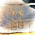 Brushed Gold Wavecrest Earrings