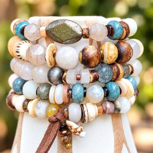 Noe Kai Bracelet Collection | Opal, Moonstone, Quartz, Agate, Pearl