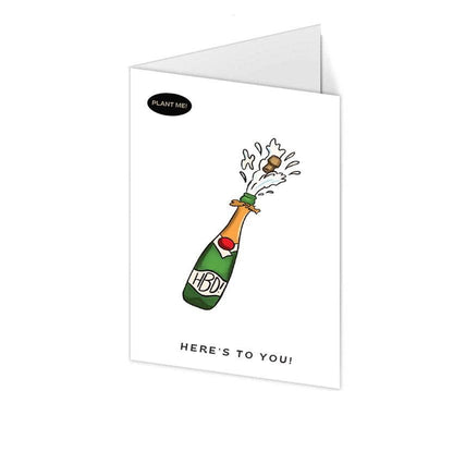 Popping Champagne Birthday Card