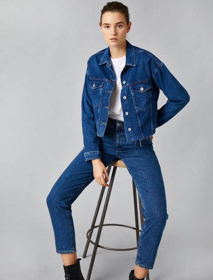 Cropped Blue Jean Jacket