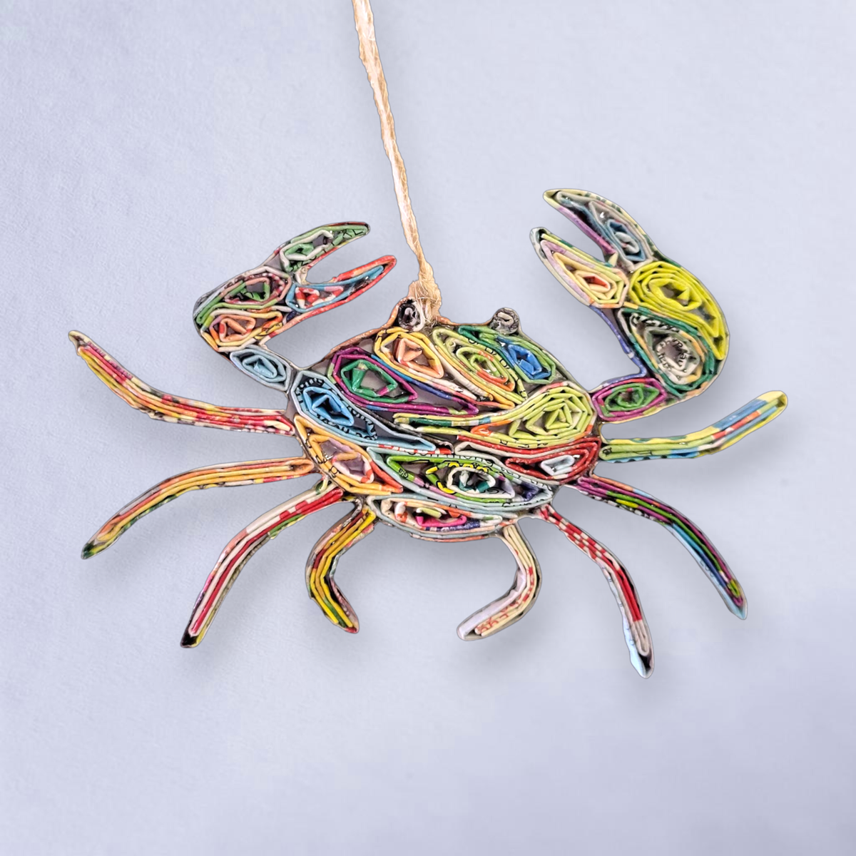 Recycled Paper Crab Ornament