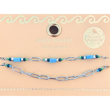 Turquoise Double Strand Anklet
