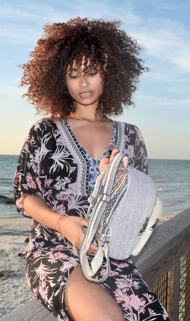 Hemp/Cotton Multi Stripe Backpack | 12”