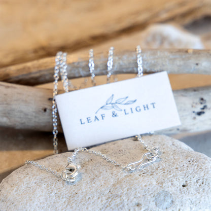 Aqua Cove Recycled Glass Necklace | Silver Plated