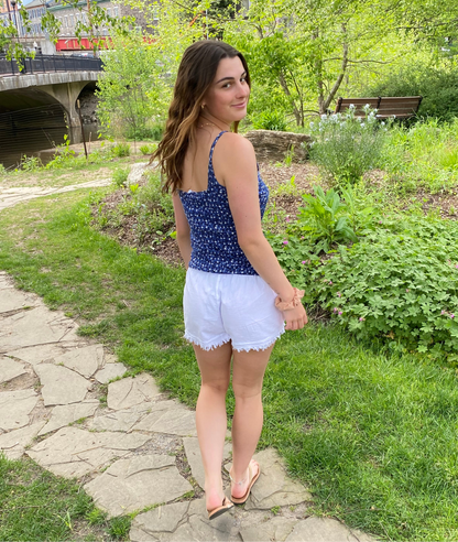 Organic Blue Floral Cami