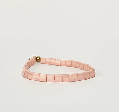 Flat Tila Bead Bracelets
