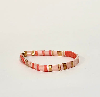 Flat Tila Bead Bracelets