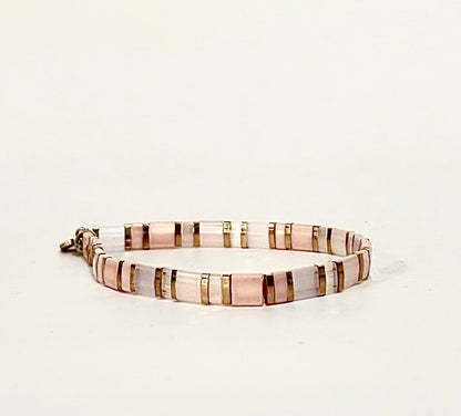 Flat Tila Bead Bracelets
