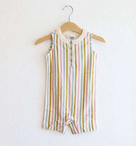 Striped Organic Cotton Baby Romper