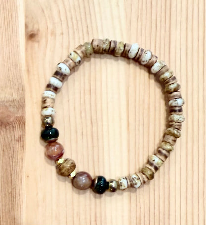 Wild Honey & Wanderlust Bracelet Collection | Jasper, Riverstone, Agate, Wood