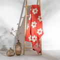 Organic Cotton Retro Flower Throw
