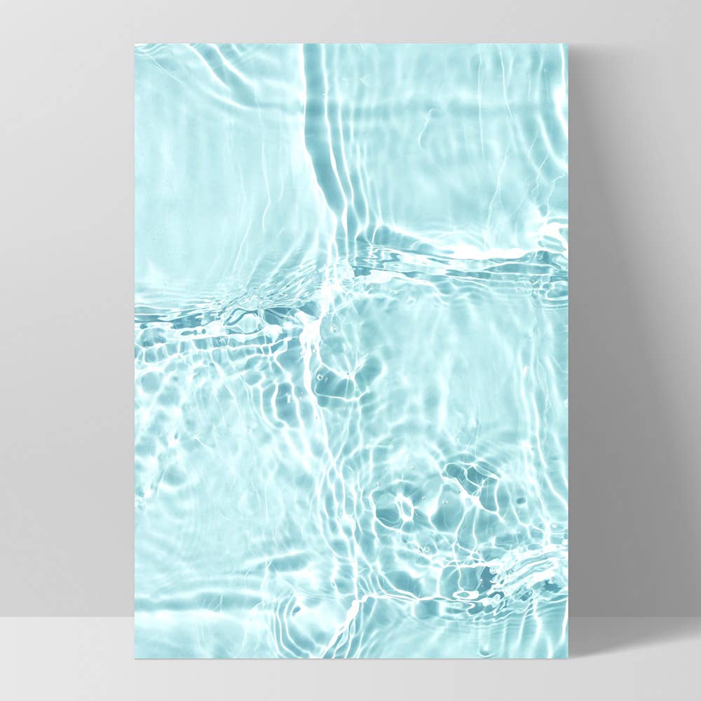 Pool Ripples Art Print. Water Reflections Blue Coastal Art
