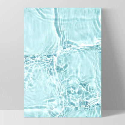 Pool Ripples Art Print. Water Reflections Blue Coastal Art