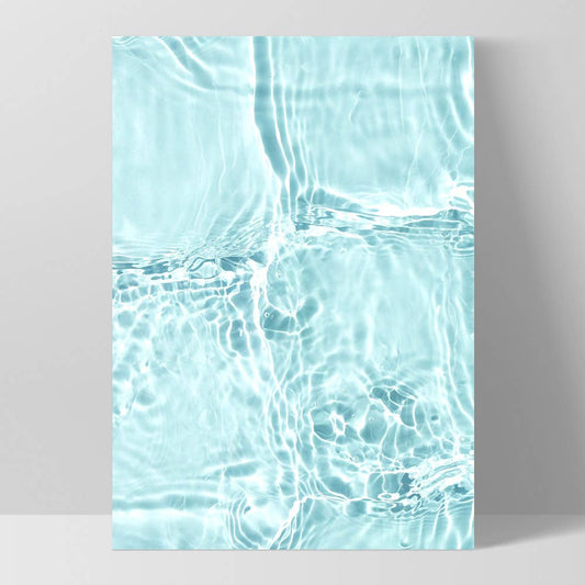 Pool Ripples Art Print. Water Reflections Blue Coastal Art