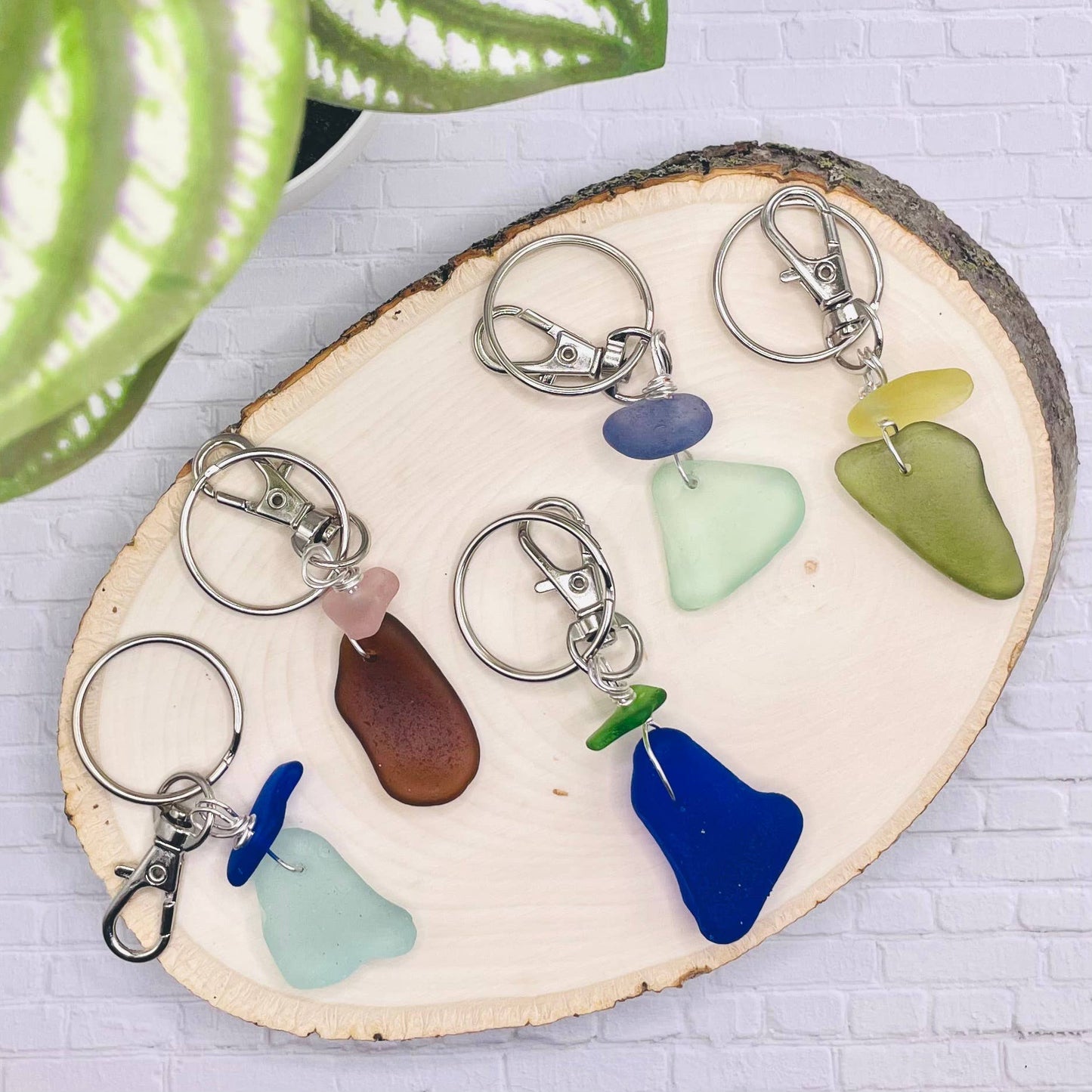 The Beachcomber- a Sea Glass Keychain