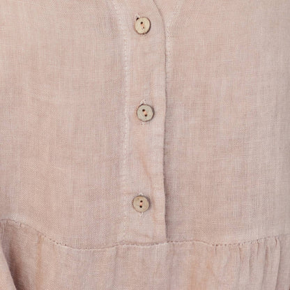 Linen Quarter Sleeve Midi