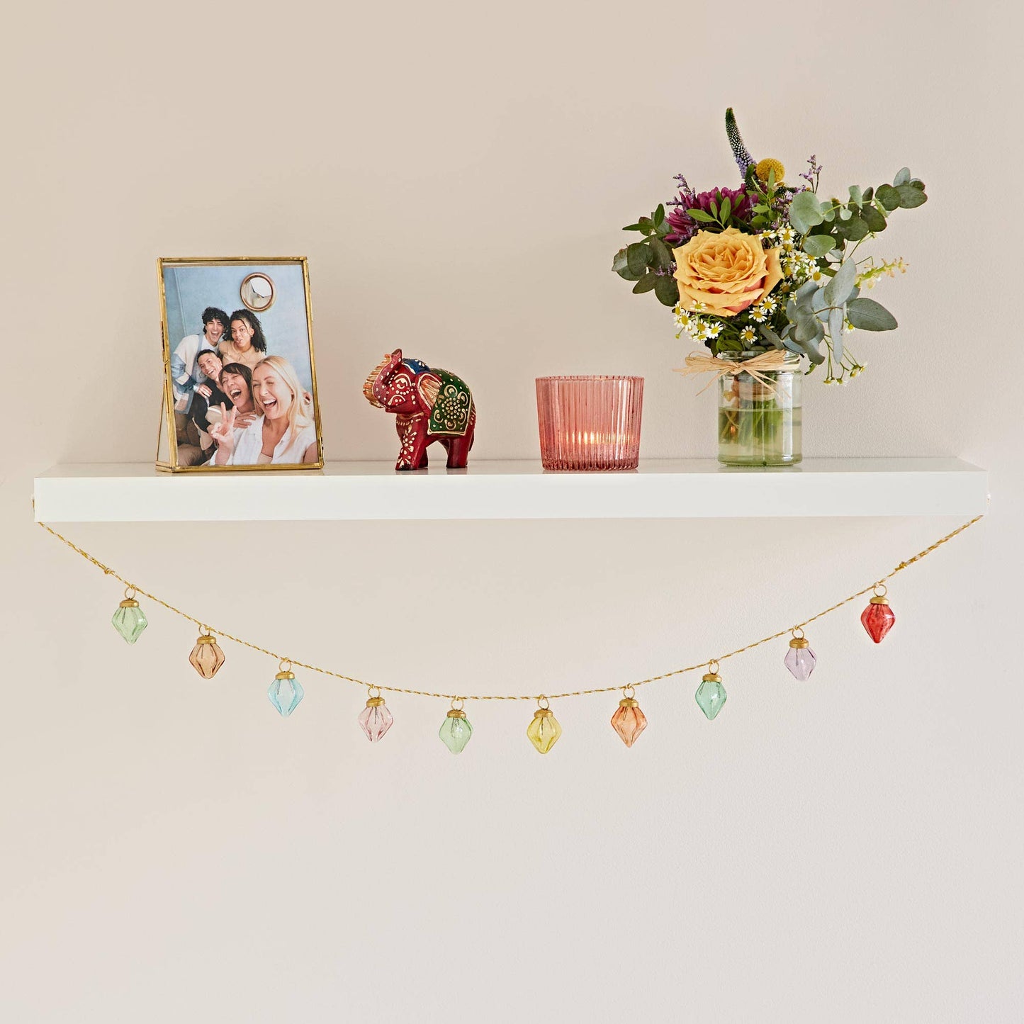 Recycled Glass Bauble Garland