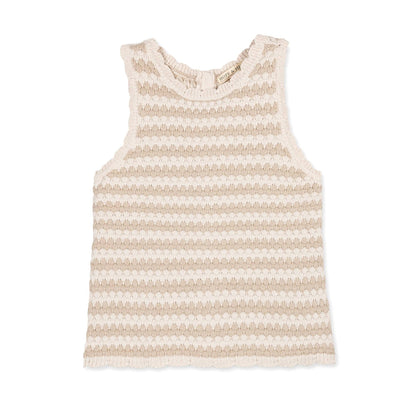 Organic Button Back Sweater Tank