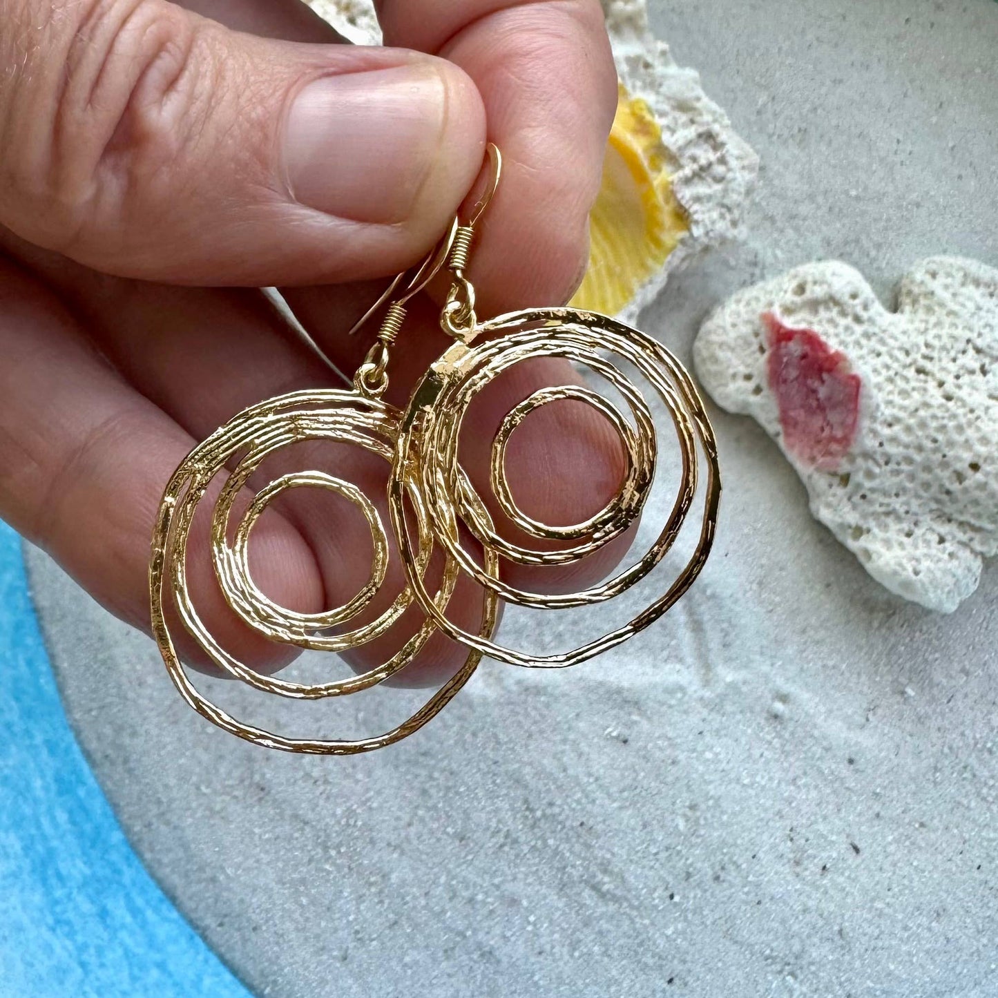 Brushed Gold Eternal Tide Earrings