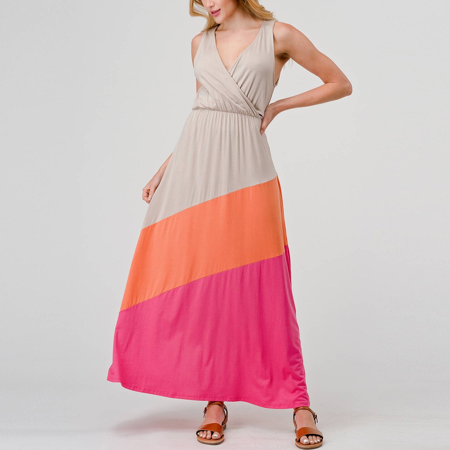 Retro Stripe Modal Maxi