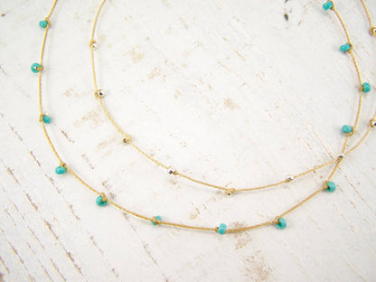 Knotted Bead Cord Necklace