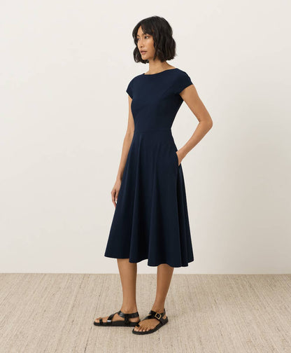 Fitted Top Ballet Neck Midi